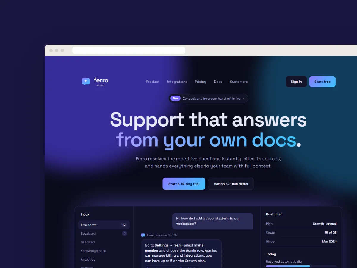 AI product website (concept)