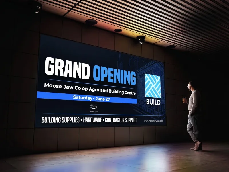 Grand opening event screen
