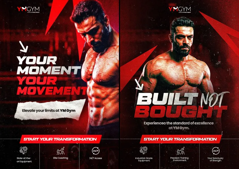 Gym campaign poster series