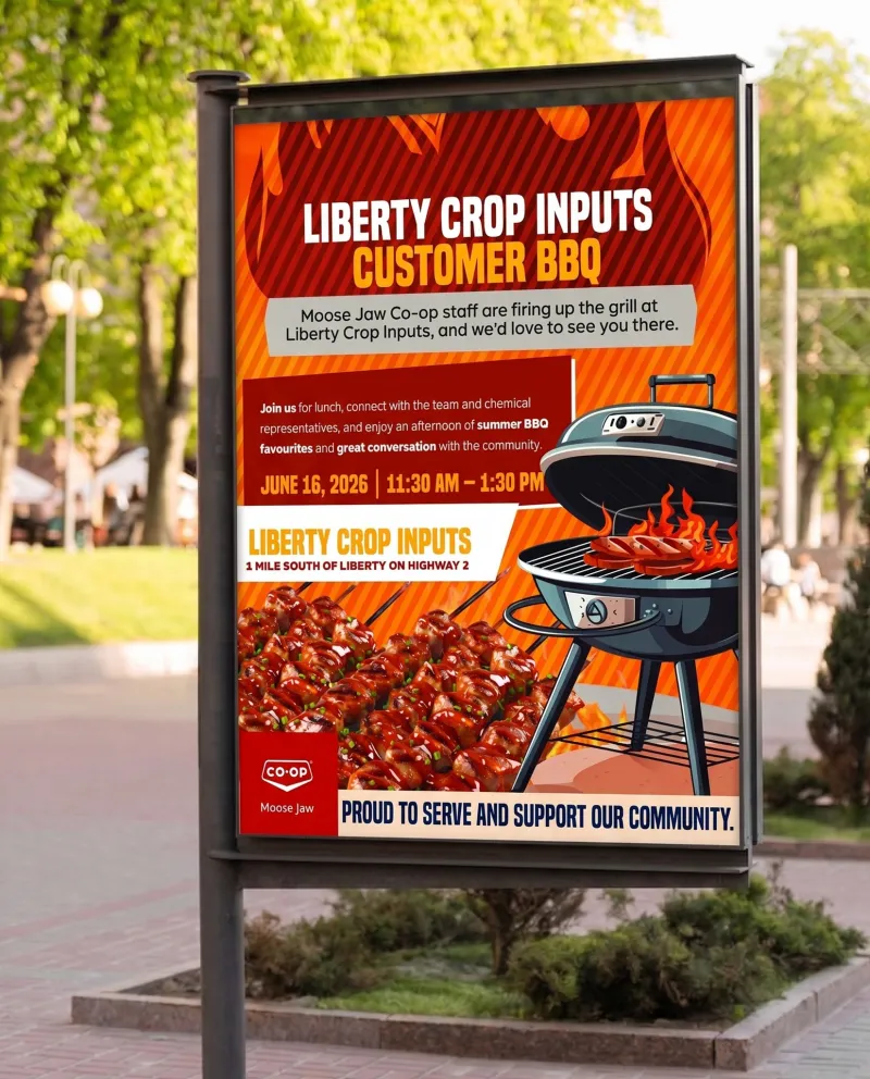 Customer BBQ event poster