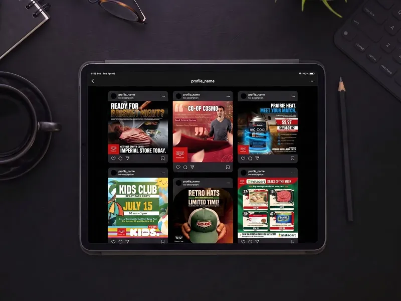 Social content library
