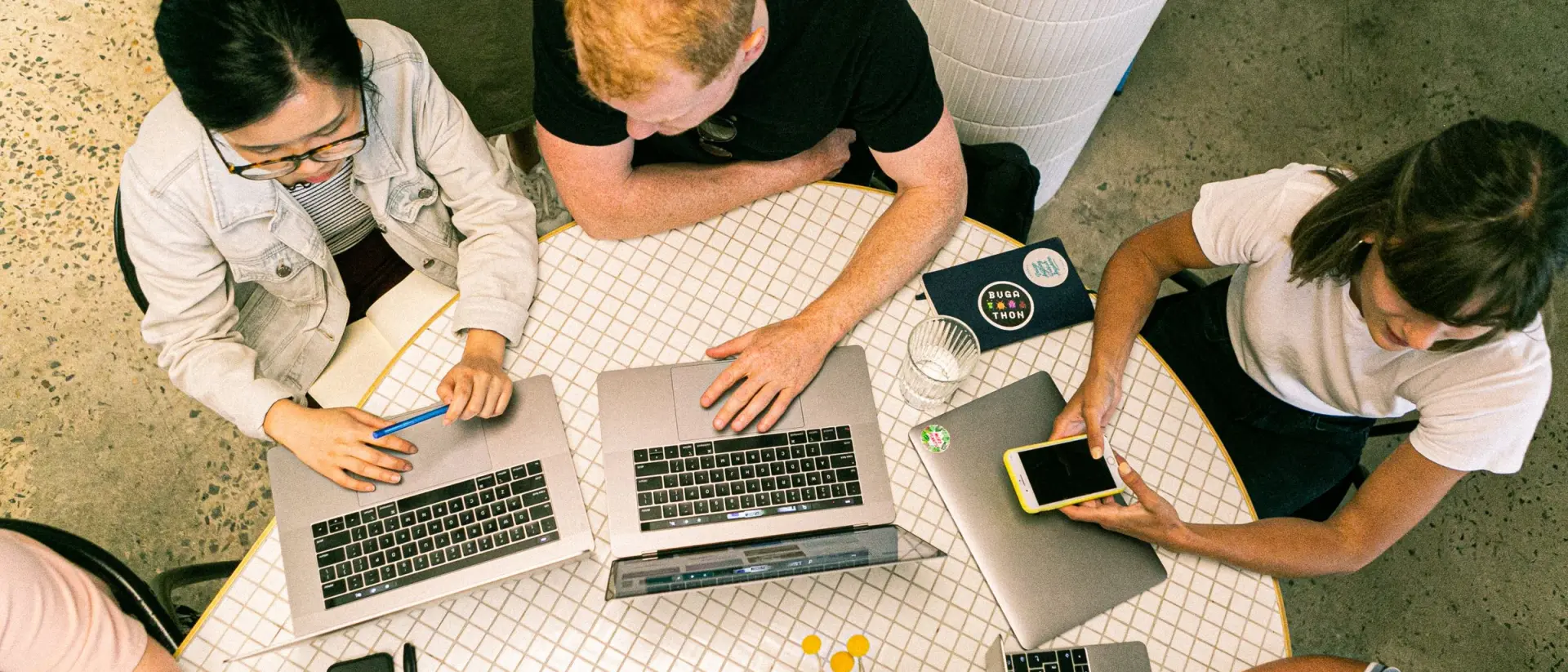 People working together around a table